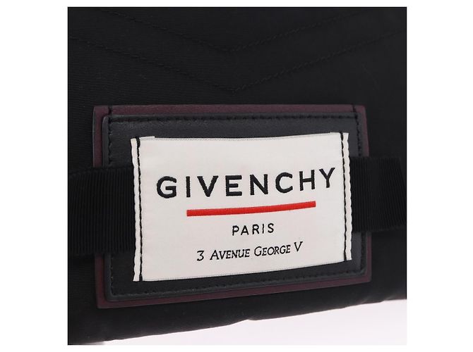 GIVENCHY Schultertasche Nylon Schwarz Silber Auth ar14128A - Ansicht 14