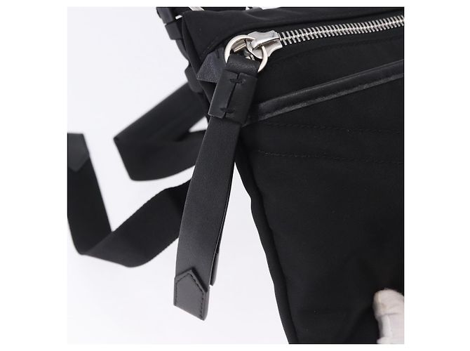 GIVENCHY Schultertasche Nylon Schwarz Silber Auth ar14128A - Ansicht 15