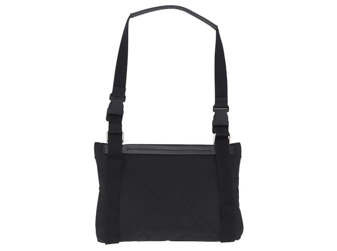 GIVENCHY Schultertasche Nylon Schwarz Silber Auth ar14128A - Ansicht 3