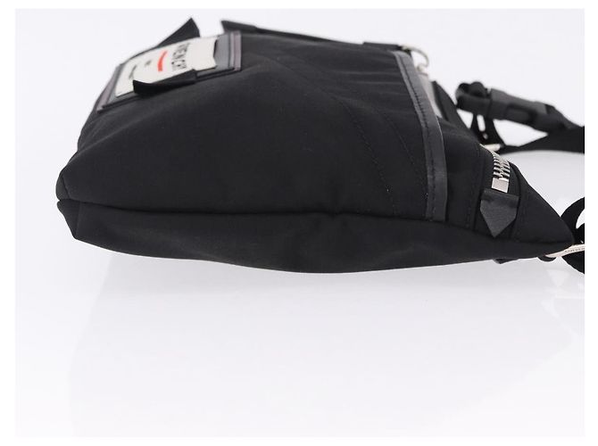GIVENCHY Schultertasche Nylon Schwarz Silber Auth ar14128A - Ansicht 4