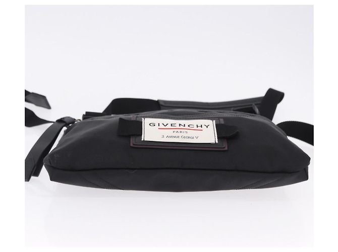 GIVENCHY Schultertasche Nylon Schwarz Silber Auth ar14128A - Ansicht 9