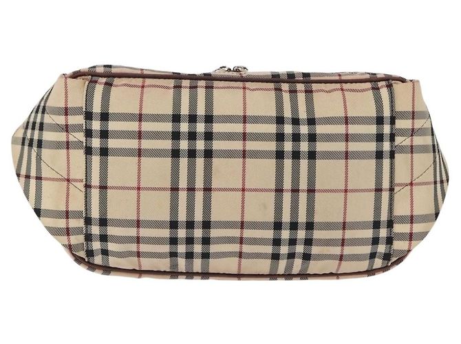 Borsa a tracolla BURBERRY Nova Check in tela beige argento Auth hk3936 - vista 3
