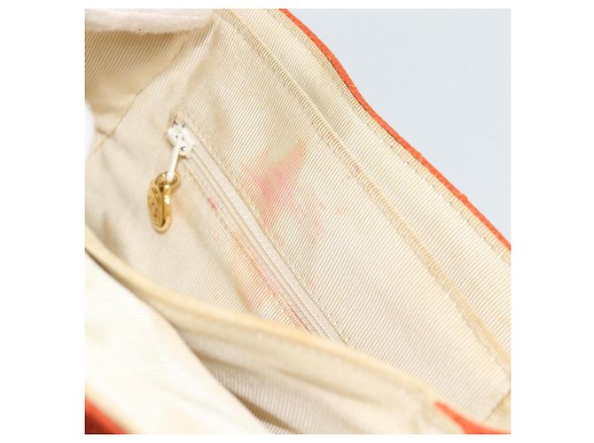 CHANEL Matelasse Backpack Caviar Skin Orange Gold CC Auth bs36193 D'oro Arancione - vista 22
