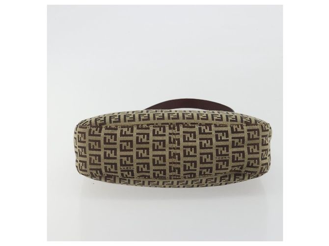 FENDI Zucchino Canvas Hand Bag Beige Gold Auth ep15560 Golden - view 9