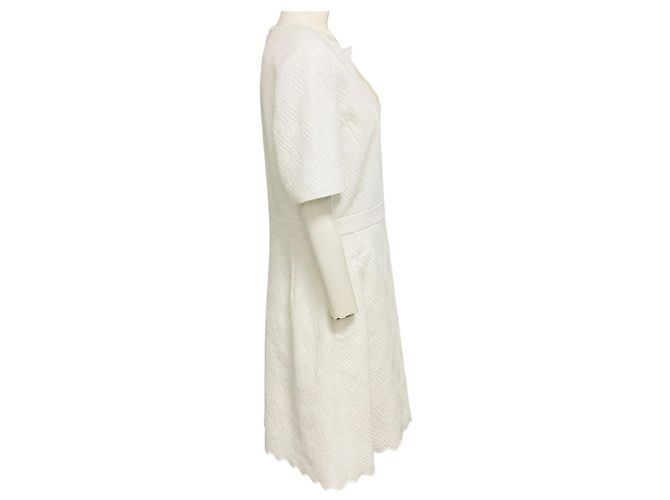 Weißes Bailey Scalloped Jacquard Kleid von Tory Burch - Ansicht 2