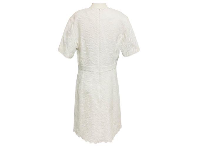 Weißes Bailey Scalloped Jacquard Kleid von Tory Burch - Ansicht 3