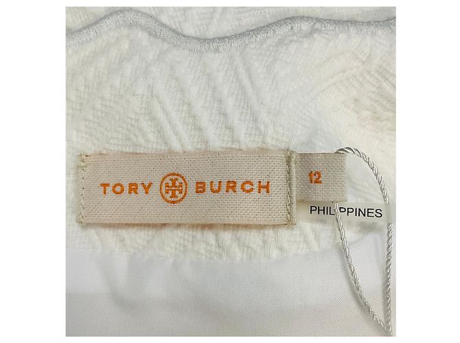Weißes Bailey Scalloped Jacquard Kleid von Tory Burch - Ansicht 4