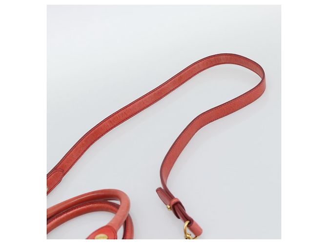 Borsa a mano Miu Miu Side Ribbon in pelle 2way Orange Gold Auth am12203V D'oro Arancione - vista 10