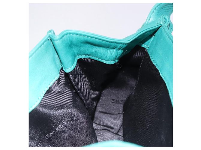 Borsa a Spalla LOEWE in Pelle Verde Oro Auth 190720A D'oro - vista 25