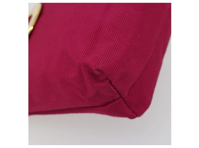 Céline CELINE Circle Pouch Nylon Rosa Goldfarben Auth ar14102 Pink - Ansicht 11