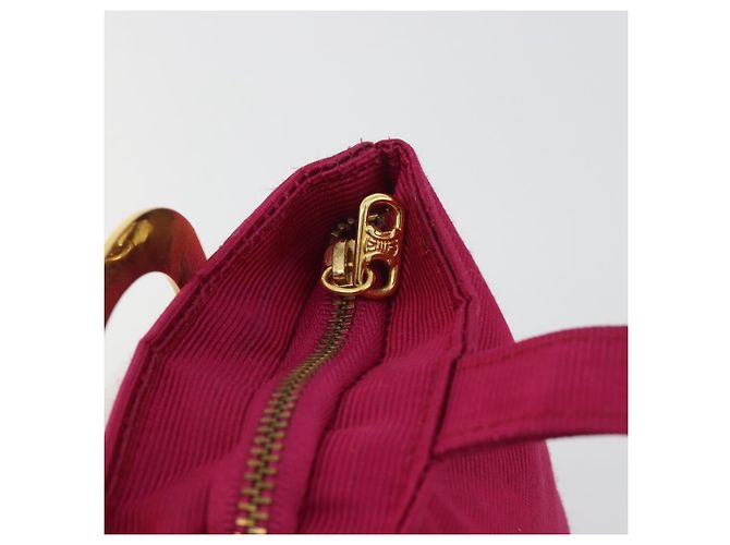 Céline CELINE Circle Pouch Nylon Rosa Goldfarben Auth ar14102 Pink - Ansicht 16