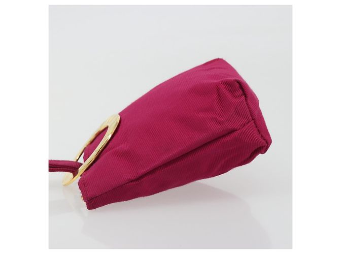 Céline CELINE Circle Pouch Nylon Rosa Goldfarben Auth ar14102 Pink - Ansicht 5