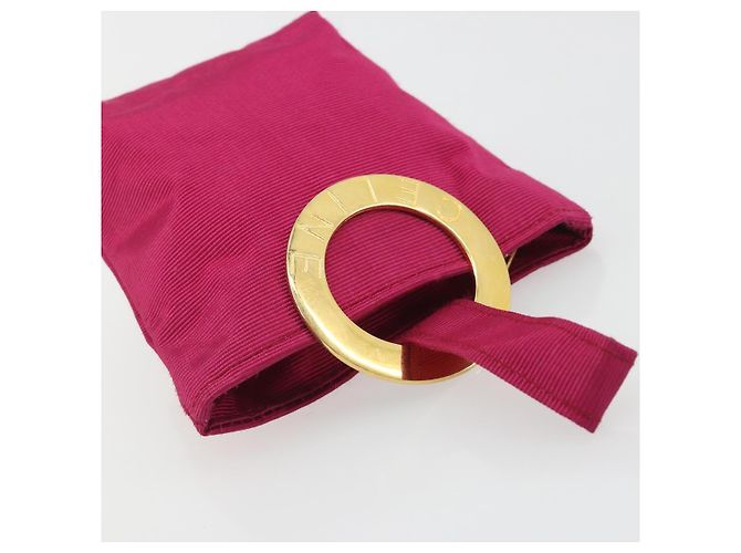 Céline CELINE Circle Pouch Nylon Rosa Goldfarben Auth ar14102 Pink - Ansicht 6