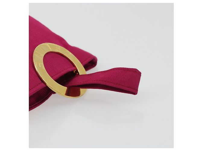Céline CELINE Circle Pouch Nylon Rosa Goldfarben Auth ar14102 Pink - Ansicht 7