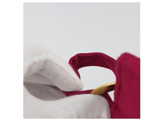 Céline CELINE Circle Pouch Nylon Rosa Goldfarben Auth ar14102 Pink - Ansicht 8