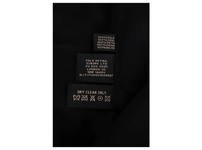 Top sin mangas de seda negro Ralph Lauren - vista 5