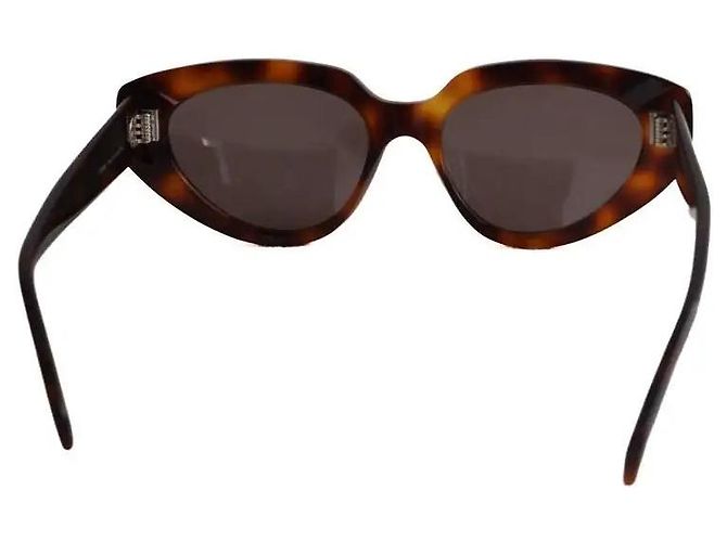 Occhiali da sole Céline marroni in plastica Marrone - vista 3
