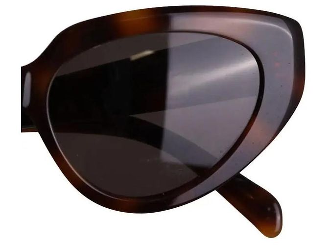 Occhiali da sole Céline marroni in plastica Marrone - vista 5