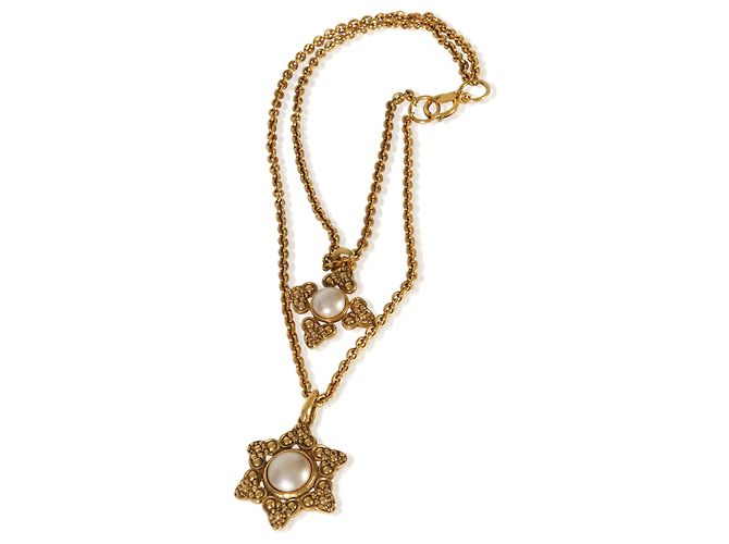 Gabrielle Chanel Goldbeschichteter Vintage Kunstperlen-Anhänger - Ansicht 3