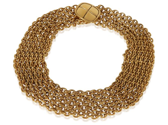 Gabrielle Collana Chanel Vintage Matelasse a più fili placcata oro - vista 3