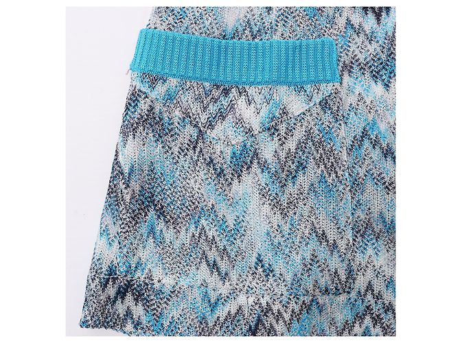 Missoni Crochet-Strickjacke in Blau, Größe 40 IT - Ansicht 4