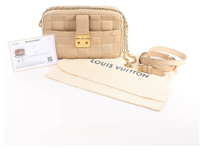 Louis Vuitton Troca MM Damier Quilt Crossbody Bag in Beige M59111 - view 12