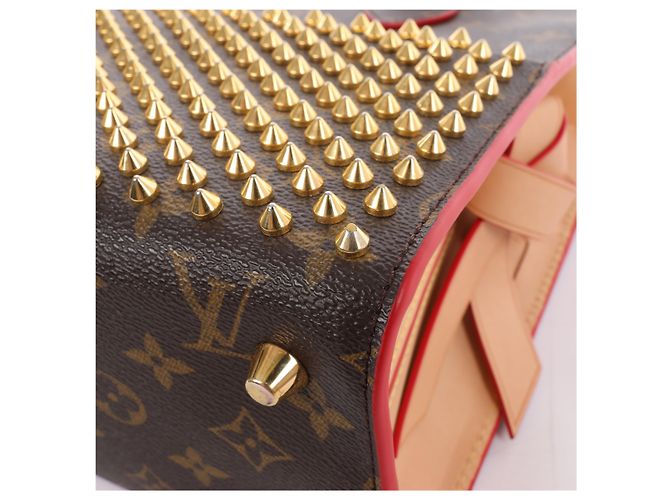 Borsa Louis Vuitton x Christian Louboutin Monogram Iconoclast in Marrone x Rosso M41234 Beige - view 10