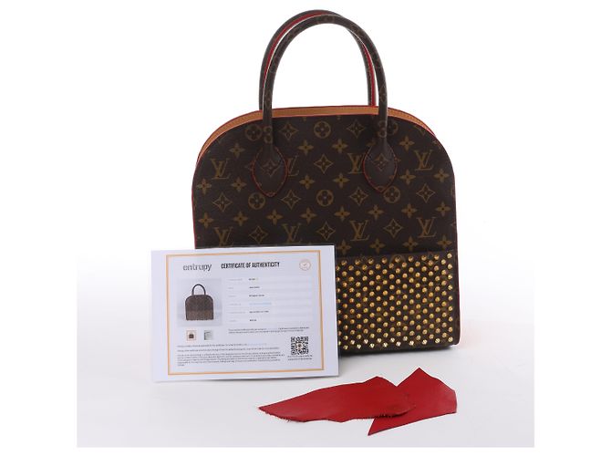 Borsa Louis Vuitton x Christian Louboutin Monogram Iconoclast in Marrone x Rosso M41234 Beige - view 15