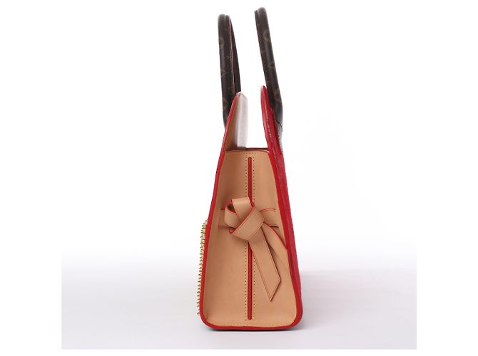 Borsa Louis Vuitton x Christian Louboutin Monogram Iconoclast in Marrone x Rosso M41234 Beige - view 5