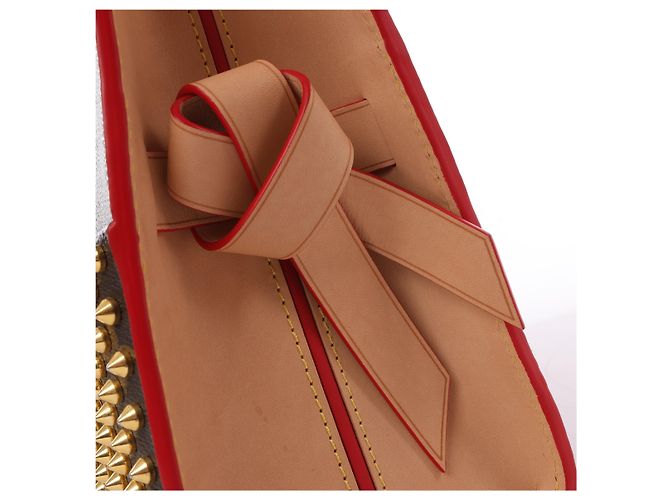 Borsa Louis Vuitton x Christian Louboutin Monogram Iconoclast in Marrone x Rosso M41234 Beige - view 8