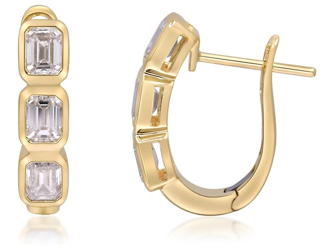 Autre Marque Pendientes de oro amarillo 1.43 ctw con diamantes de laboratorio - vista 3