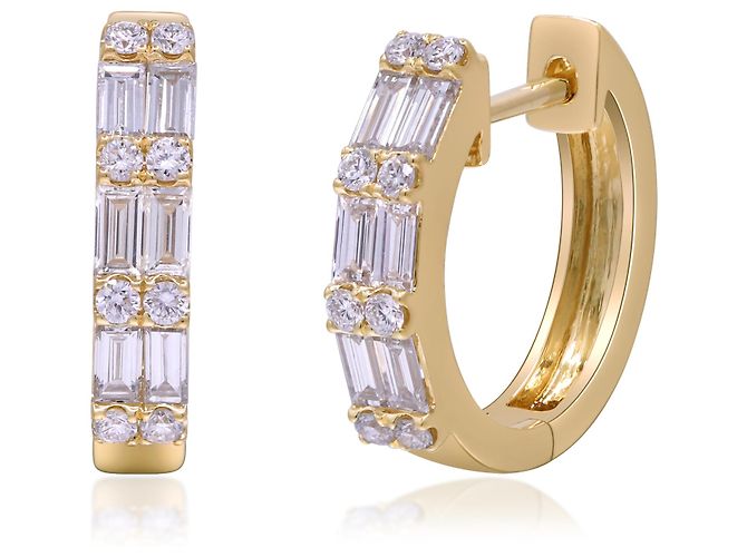 Autre Marque Orecchini in oro giallo 0.76 ctw con diamanti creati in laboratorio - vista 3