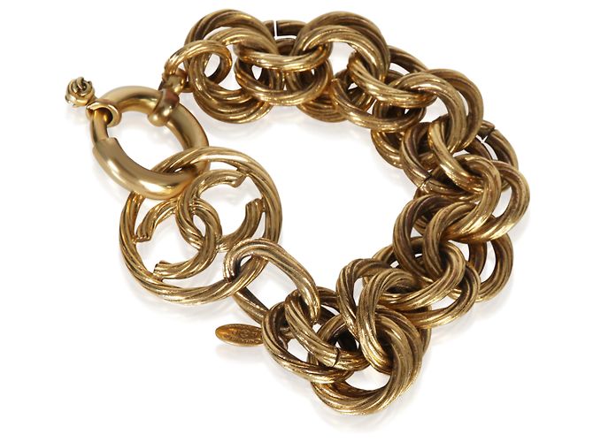 Gabrielle Bracciale CC Vintage 1993 placcato oro Chanel - vista 3