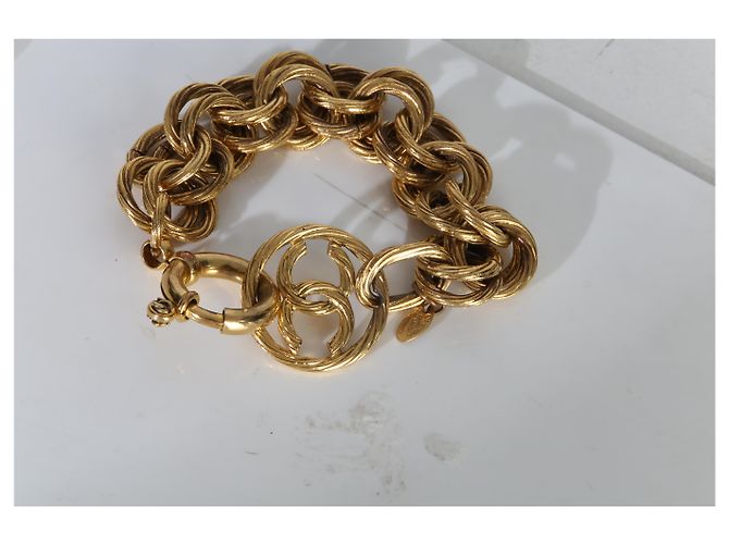 Gabrielle Bracciale CC Vintage 1993 placcato oro Chanel - vista 5