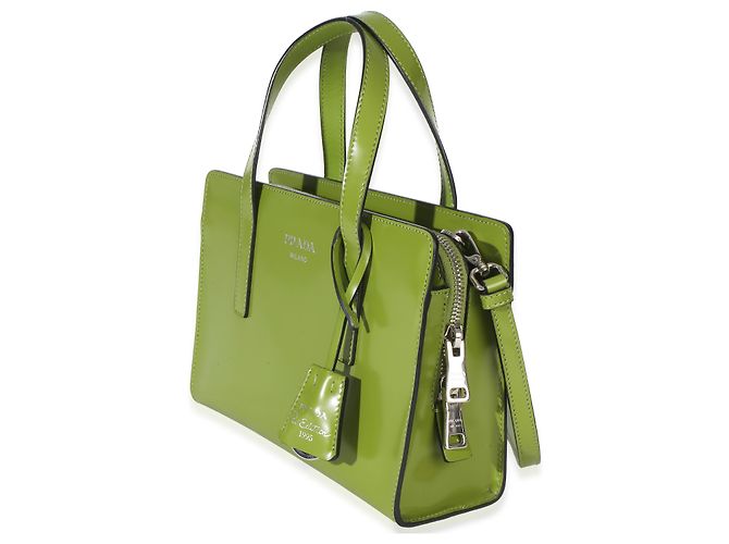 Mini borsa Re-Edition 1995 in pelle spazzolata verde Prada - vista 3