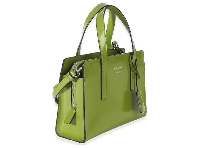 Mini borsa Re-Edition 1995 in pelle spazzolata verde Prada - vista 4