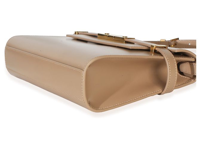 Pequena bolsa de ombro Manhattan em couro de bezerro bege Saint Laurent - vista 6