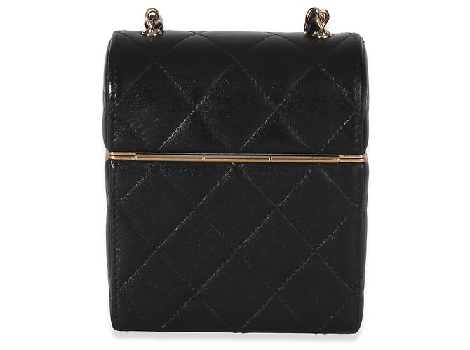 Gabrielle Piccola borsa Chanel Black Quilted Lambskin con catena Nero - vista 2