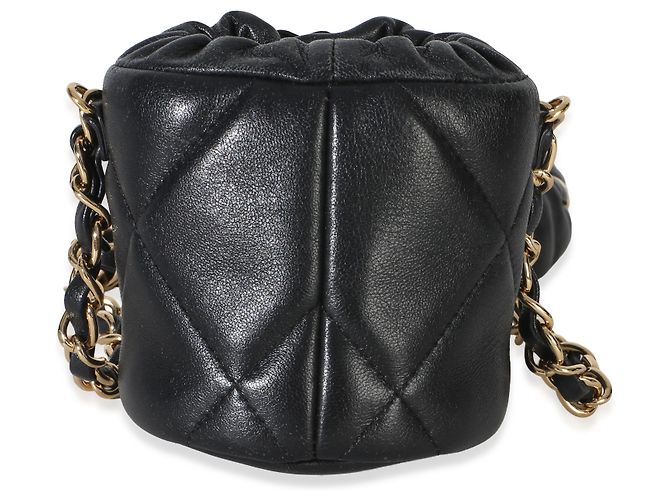 Gabrielle Micro borsa bucket Chanel in agnello trapuntato nero - vista 2