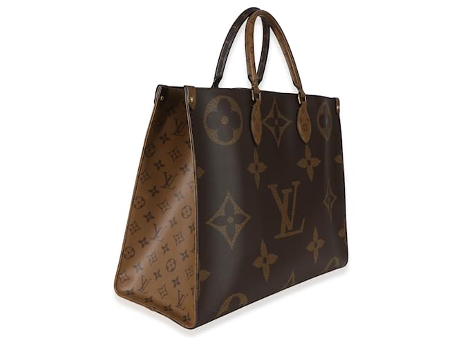 Louis Vuitton Reverse Monogram Canvas Onthego GM Marrone - vista 4