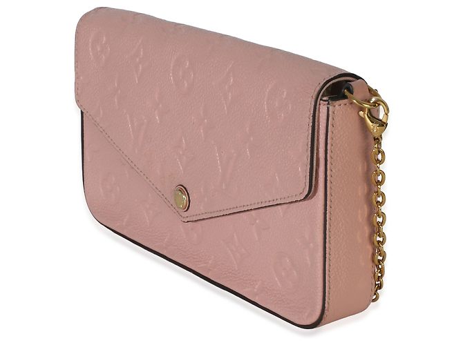 Louis Vuitton Rose Poudre Monogram Empreinte Felicie Pochette Rosa - vista 3