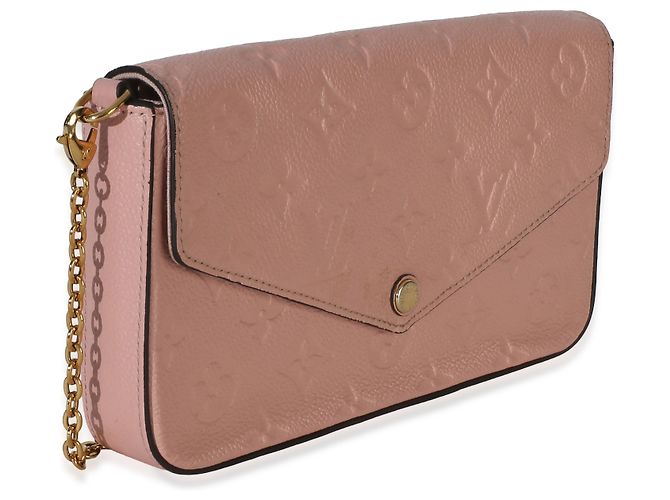 Louis Vuitton Rose Poudre Monogram Empreinte Felicie Pochette Rosa - vista 4