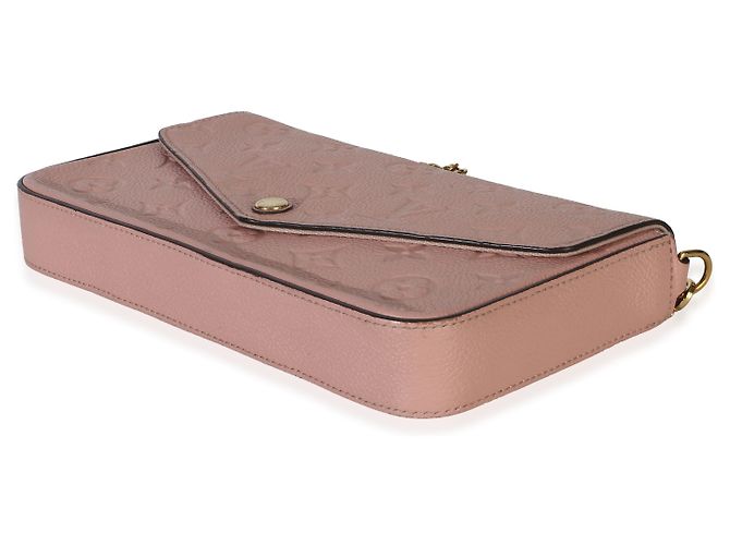 Louis Vuitton Rose Poudre Monogram Empreinte Felicie Pochette Rosa - vista 6