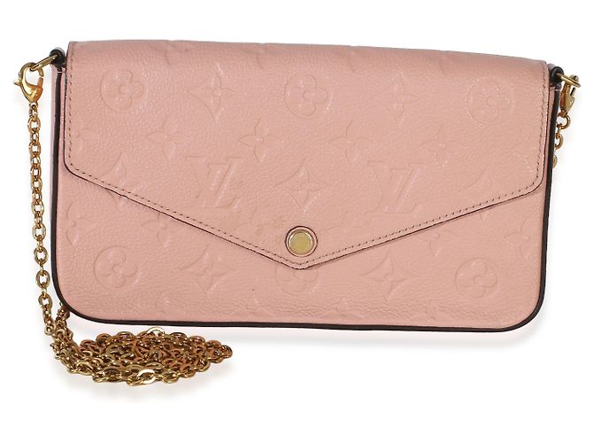 Louis Vuitton Rose Poudre Monogram Empreinte Felicie Pochette Rosa - vista 8