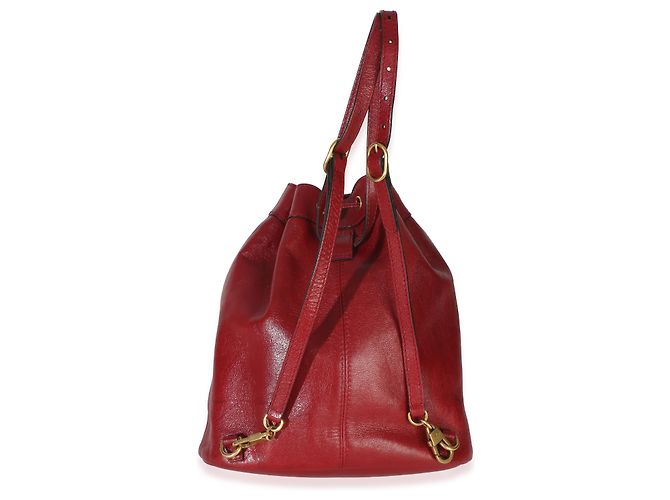 Zaino a secchiello Gucci Red Piuma Lux Energy Medium Re(Belle) Rosso - vista 2