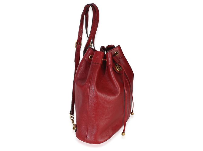 Zaino a secchiello Gucci Red Piuma Lux Energy Medium Re(Belle) Rosso - vista 4