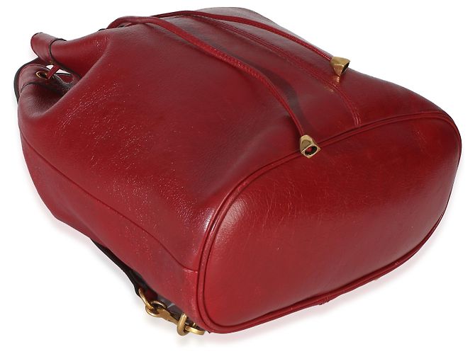 Zaino a secchiello Gucci Red Piuma Lux Energy Medium Re(Belle) Rosso - vista 7