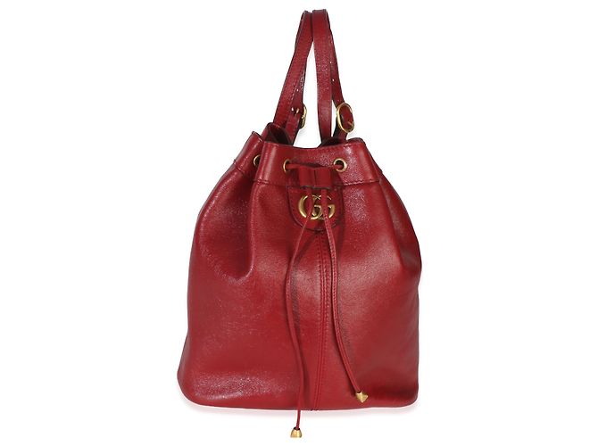 Zaino a secchiello Gucci Red Piuma Lux Energy Medium Re(Belle) Rosso - vista 8