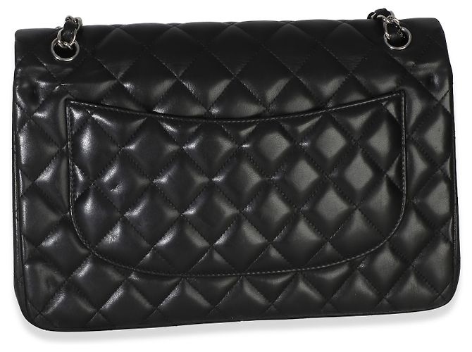 Gabrielle Borsa Chanel Black Quilted Lambskin Jumbo Double Flap Nero - vista 2