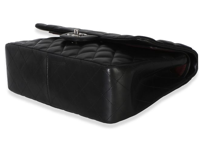 Gabrielle Borsa Chanel Black Quilted Lambskin Jumbo Double Flap Nero - vista 6